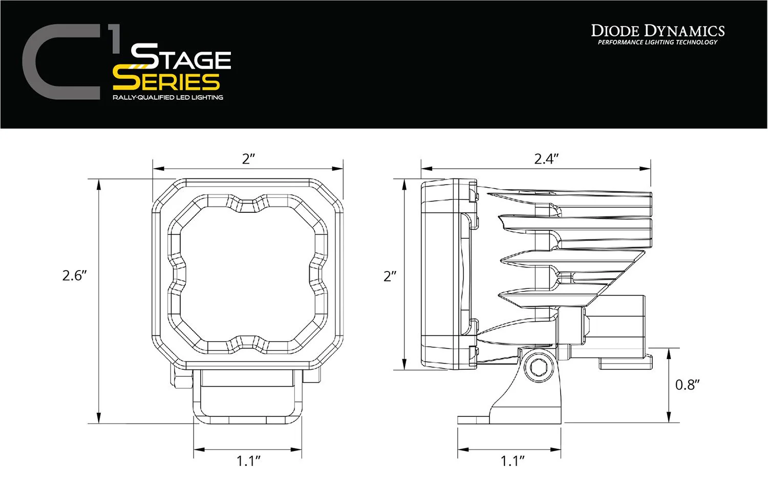 SSC1 Pod - Sport - Yellow - Pair - Image 7
